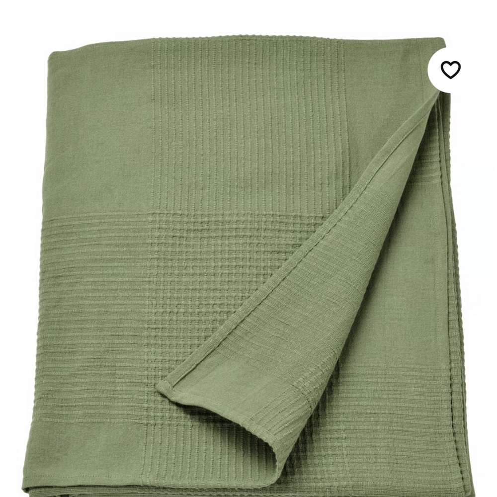 IKEA Sage Green Waffle Knit Throw